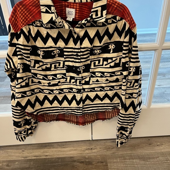 Urban outfitters BDG button up long sleeved mushroom shirt L EUC - Picture 4 of 9